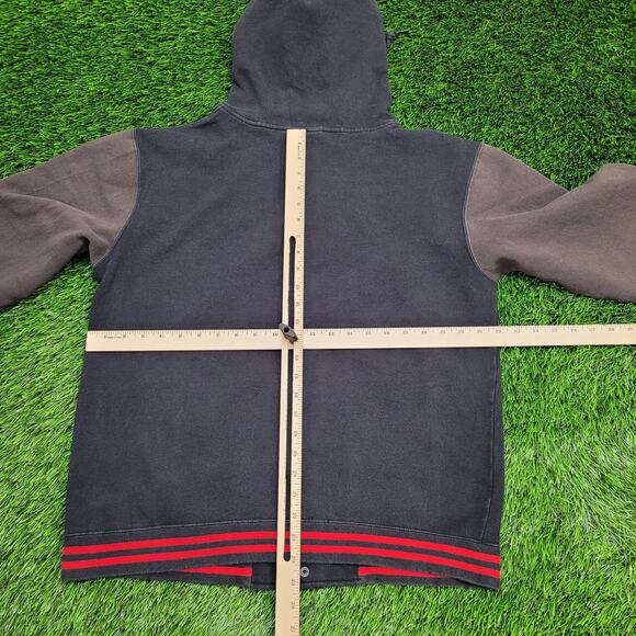 VANS Varsity Snap Hoodie Jacket Medium 22x25 Colorblock Cropped - Picture 4 of 14